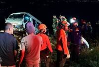 Konisi minibus Elf bernomor polisi DA 7647 HB,  Sabtu (7/2/2026) malam. (Repro)