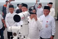 Pemantauan dilakukan di rooftop Rumah Sakit Amanah Medical Centre, Jalan MT Haryono No.21, Banjarmasin. (SuarIndonesia/HM)