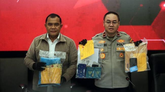 Rilis kasus TPPO jual beli bayi lewat media sosial. (Foto: detikNews)