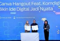 Kementerian Komunikasi dan Digital dan Canva sepakat bekerja sama untuk membagikan 8.000 akun Canva Pro gratis kepada talenta kreatif dan pelaku UMKM dalam acara di Garuda Spark Innovation Hub Jakarta, Jakarta Pusat, Jumat (06/02/2026). (Foto: Kementerian Komunikasi dan Digital)