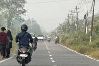 Kabut asap menyelimuti Pontianak. (Foto: detikKalimantan/Ocsya Ade CP)