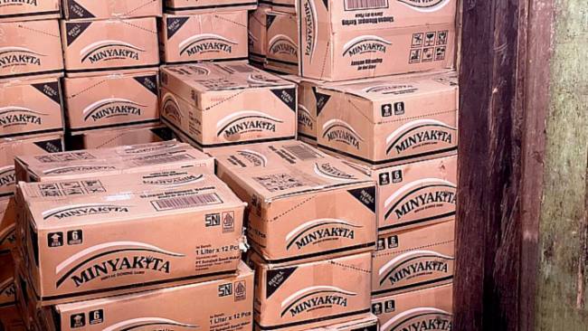 Minyakita di Pasar Harum Manis Banjarmasin. (Foto: detikKalimantan/Khairun Nisa)