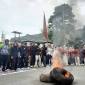 Unjuk rasa mahasiswa Geram di depan Kantor Gubernur Kaltim. (Foto: detikKalimantan/M Budi Kurniawan)