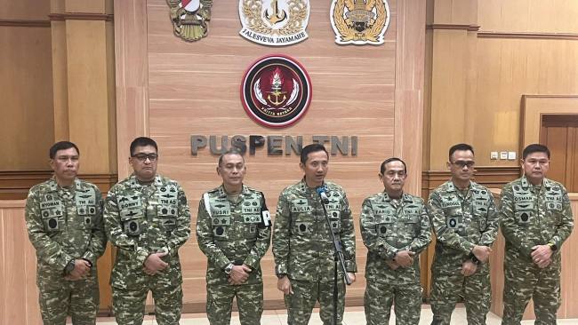 Konferensi Pers Kepala Pusat Penerangan TNI di Mabes TNI, Jakarta, Rabu (25/3/2026). (Liputan6.com)