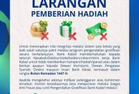 LARANG : Pimpinan dan karyawan Bank Kalsel dilarang menerima pemberian dalam bentuk apapun. (Foto: DokHumasBankKalsel)