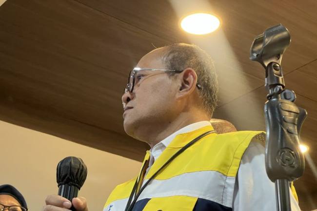 Wahyudi Anas, Kepala Badan Pengatur Hilir Minyak dan Gas Bumi (BPH Migas) dalam konferensi pers di Kantor BPH Migas Jakarta, Selasa (31/3/2026). (Antara/Putu I Savitri)