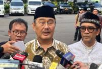 Ketua Komisi Percepatan Reformasi Polri Jimly Asshiddiqie ditemui di Kompleks Istana Kepresidenan, Jakarta, Kamis (5/3/2026). (Antara/Maria C Galuh)