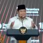 Presiden Prabowo Subianto saat menghadiri Tasyakuran HUT Ke-1 Danantara di Jakarta, Rabu (11/3/2026) malam. (Sekretariat Presiden)