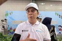 Sub Regional Head Kalimantan Pelindo Sugiyono memberikan keterangan setelah pembukaan Posko Angkutan Laut Lebaran 2026 di Pelabuhan Trisakti, Banjarmasin, Kalimantan Selatan, Jumat (13/3/2026). (Antara/Tumpal A Aritonang)
