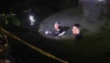 Jasad korban ditemukan ditemukan di Sungai Jalan Veteran depan Gang 5  Jum'at. (13/3/2026) dinihari.. (SuarIndonesia/DO)