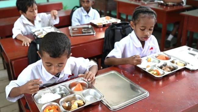 Foto Ilustrasi pelaksanaan Program Makan Bergizi Gratis (MBG) kini telah merambah hingga Sorong, Papua Barat Daya. Sayur kangkung jadi menu favorit. (Dok Biro Pers Istana)