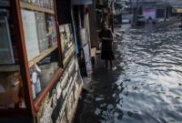 Foto Ilustrasi banjir pesisir. (Foto: Antara Foto/Bayu Pratama S)