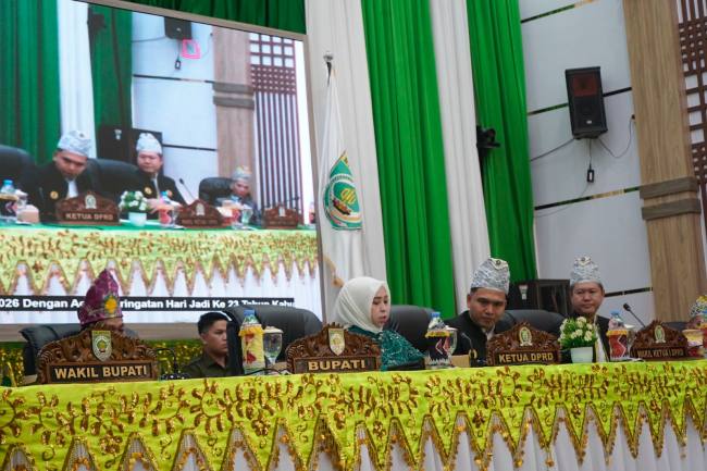 Rapat paripurna digelar DPRD Balangan membahasa persiapan hari jadi. Foto : Istimewa
