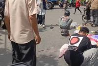 Kecelakaan lalu lintas (lakalantas) maut di simpang empat traffic light, Rabu (22/4/2026) siang (SuarIndonesia/Ist)