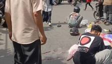 Kecelakaan lalu lintas (lakalantas) maut di simpang empat traffic light, Rabu (22/4/2026) siang (SuarIndonesia/Ist)