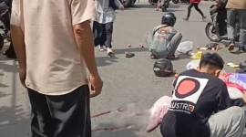 Kecelakaan lalu lintas (lakalantas) maut di simpang empat traffic light, Rabu (22/4/2026) siang (SuarIndonesia/Ist)