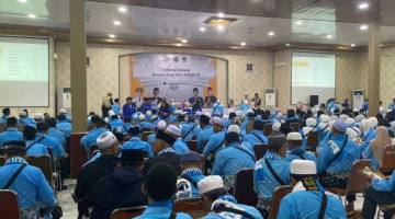 Pra CJH masuk Asrama Haji Embarkasi Banjarmasin, Kamis (23/4/2026) (SuarIndonesia/RW)