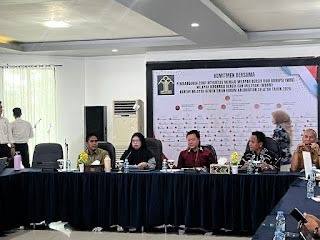 DPRD Balangan mengikuti rapat harmonisasi  Raperda di Kantor Wilayah Kementerian Hukum Kalimantan Selatan. Foto : Istimewa