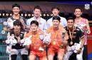 Podium ganda putra Badminton Asia Championships 2026. (instagram: @badminton.ina)