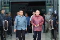 Gubernur Kalsel bersama Pangdam Tambun Bungai saat menghadiri ramah tamah Forkopimda Kalsel Kalteng. Foto : Istimewa