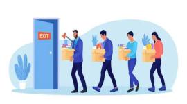 Ilustrasi PHK massal.(Freepik)
