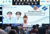 Gubernur Kalsel menyampaikan sambutan dan membuka Musrenbang RKPD 2027. Foto : Istimewa