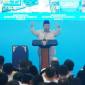 Presiden Prabowo Subianto memberikan sambutan pada acara groundbreaking 13 proyek hilirisasi tahap II yang dipusatkan di Kilang Pertamina RU IV CIlacap, Jawa Tengah, Rabu (29/4/2026). (Foto: Antara/Idhad Zakaria)