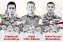Tiga prajurit TNI yang gugur di Lebanon selatan, pada Senin (30/3/2026). (Foto: Istimewa)