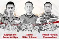 Tiga prajurit TNI yang gugur di Lebanon selatan, pada Senin (30/3/2026). (Foto: Istimewa)
