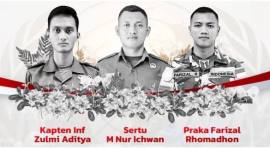 Tiga prajurit TNI yang gugur di Lebanon selatan, pada Senin (30/3/2026). (Foto: Istimewa)