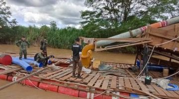 TAMBANG EMASI ILEGAL di Kawasan Hutan Riam Kiwa Banjar Digerebek Tim Gabungan