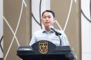 Wali Kota Banjarmasin HM Yamin HR saat memberikan sambutan pada kegiatan sosialisasi penguatan daya saing pasar rakyat di Balaikota, Selasa (19/5/2026). (Foto: Humas Pemko Banjarmasin)