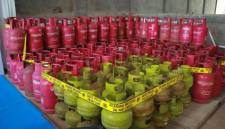 Barang bukti LPG subsidi milik pelaku penyalahgunaan LPG subsidi yang disita Dittipidter Bareskrim Polri. (Foto: Dok Dittipidter Bareskrim Polri)