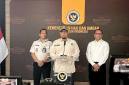 Konferensi pers Satgas Pencegahan Haji Ilegal di Asrama Haji Pondok Gede, Jakarta, Jumat (8/5/2026). (Foto: Antara/Asep Firmansyah)