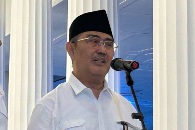 Ketua Komisi Percepatan Reformasi Polri Jimly Asshiddiqie dalam jumpa pers reformasi di Istana Merdeka, Jakarta, Selasa (5/5/2026). (Foto: Antara/Maria C Galuh)