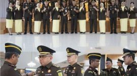 Dilantik empat pejabat struktural eselon III dan IV lingkup Kejaksaan Tinggi (Kejati) Kalimantan Selatan (Kalsel), Kamis (7/5/2026) (SuarIndonesia/Ist)