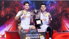Pasangan ganda putra Indonesia Leo Rolly Carnando/Daniel Marthin berhasil menjuarai Thailand Open 2026. (Foto: PBSI)