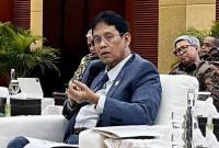 Menteri Keuangan (Menkeu) Purbaya Yudhi Sadewa di sela konferensi pers APBN KiTa di Kantor Kemenkeu RI, Jakarta, Selasa (5/5/2026). (Foto: Antara/Arnidhya N Zhafira)