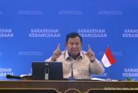 Presiden Prabowo Subianto dalam penutupan Sarasehan Kebangsaan Konvensi Sains, Teknologi, dan Industri Indonesia (KSTI) 2026 di Jakarta, Minggu (28/6/2026). (Foto: Tangkapan Layar YouTube Sekretariat Presiden)