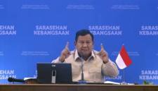Presiden Prabowo Subianto dalam penutupan Sarasehan Kebangsaan Konvensi Sains, Teknologi, dan Industri Indonesia (KSTI) 2026 di Jakarta, Minggu (28/6/2026). (Foto: Tangkapan Layar YouTube Sekretariat Presiden)