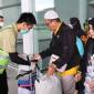 Kedatangan jamaah haji Kloter 11 Debarkasi Banjarmasin asal Kabupaten Hulu Sungai Utara (HSU) di Bandara Internasional Syamsuddin Noor Banjarmasin setelah melaksanakan ibadah haji 2026, Jumat (19/6/2026). (Foto: PPIH Debarkasi Banjarmasin)