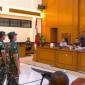 Sebanyak empat personel Tentara Nasional Indonesia (TNI) terkait kasus dugaan penganiayaan terhadap Wakil Koordinator KontraS Andrie Yunus, dalam sidang pembacaan surat tuntutan di Pengadilan Militer II-08 Jakarta, Rabu (3/6/2026). (Foto: Antara/Agatha O Victoria)