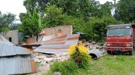 RUMAH warga di Desa Kamarora B Kecamatan Nokilalaki, Kabupaten Sigi, Sulawesi Tengah usai terjadi gempa bumi berkekuatan magnitudo 6,7 pada Selasa (16/6/2026). (Foto: BPBD Sigi)