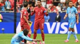 Timnas Portugal v RD Kongo berakhir imbang 1-1, Cristiano Ronaldo cs gagal menang di laga pertamanya di Piala Dunia 2026. (Foto: RONALDO SCHEMIDT)