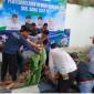 SEMBELIH KURBAN-Prosesi penyembelihan sapi kurban di halaman belakang Sekretariat DPRD Provinsi Kalsel bantuan Bank Kalsel. (Foto: DokPresromDPRDKalsel)