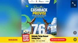 PROMO SPESIAL - Poster promo spesial cashback provisi hingga 76 persen. Program ini berlangsung periode 1 Juni hingga 30 Juni 2026. (Foto: DokBankKalsel)