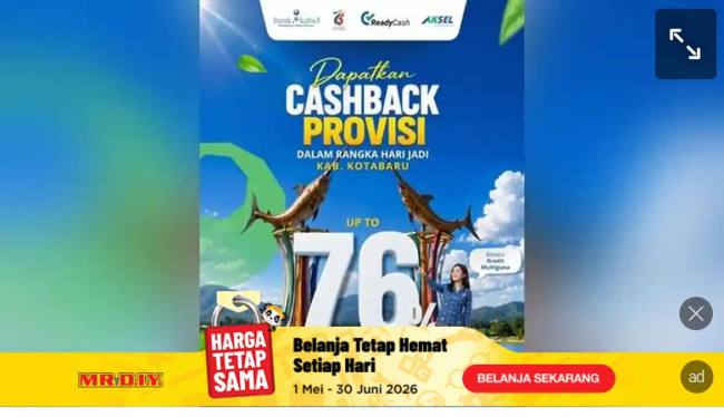 PROMO SPESIAL - Poster promo spesial cashback provisi hingga 76 persen. Program ini berlangsung periode 1 Juni hingga 30 Juni 2026. (Foto: DokBankKalsel)