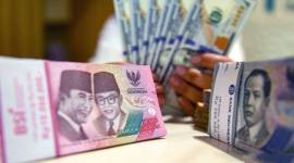 Petugas menunjukan uang pecahan dolar AS dan rupiah di Bank BSI, Jakarta, Selasa (3/9/2024). (Foto: Dok Antara)