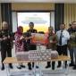 Pemulihan keuangan negara atas penyelesaian permasalahan insiden tertabraknya borepile P47B dan P48B pada pekerjaan konstruksi pembangunan Jembatan Penghubung Pulau Kalimantan - Pulau Laut,, Kamis (4/6/ 2026. (SuarIndonesia/ZI)