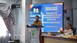 Bupati Balangan dukung program pendidikan pascasarjana yang disosialisasikan  Universitas Lambung Mangkurat  di Aula Benteng Tundakan, Kantor Bupati Balangan, Selasa (9/6/2026). (SuarIndonesia/Adv)
